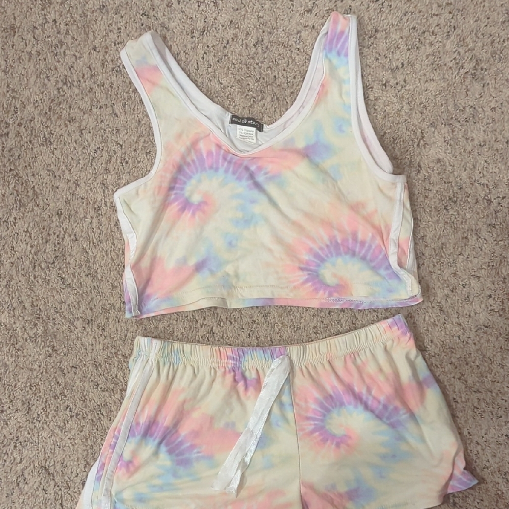 Pastel Tie-Dye Pajama Set